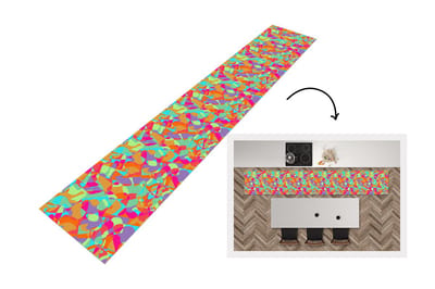 Keukenloper - Loper keuken - Lavalamp - Regenboog - Patronen - Hippie - 300x50 cm - Keukenloper vinyl