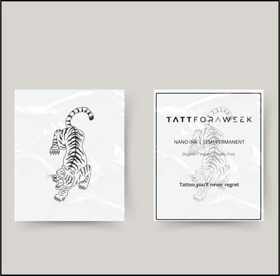 Tijdelijke tattoo tijger | Neptattoo volwassenen | Tijdelijke tattoo voor volwassenen | Temporary tattoo | Plaktattoos voor volwassenen | Neptattoos | Probeer zorgeloos een tattoo | tattforaweek