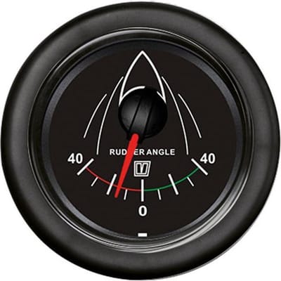 VETUS Roerstandaanwijzer - Zwart - 12/24V - 52 mm