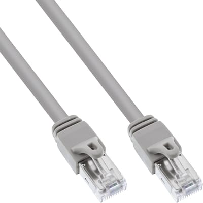 InLine® Patchkabel,S/FTP (PiMf),Cat.6 gecertificeerd,250MHz,PVC,koper,grijs,0,3m
