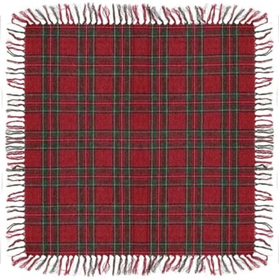 Unique Living - Tafelkleed Xmas Tartan - 90x90cm - Red