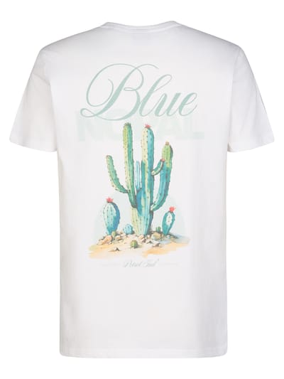 Petrol Industries - Heren T-shirt met rugprint Volcán - Wit - Maat L