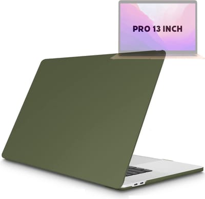 Laptopcover - Geschikt voor MacBook Air 13,3 inch - Case - Cover Hardcase - A1932/A2179/A2337 M1 (2018-2020) - Créme Groen