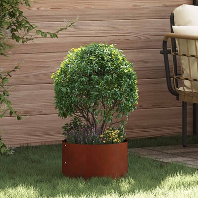 vidaXL - Plantenring - Roestig - 30 - x - 30 - x - 20 - cm - weervast - staal