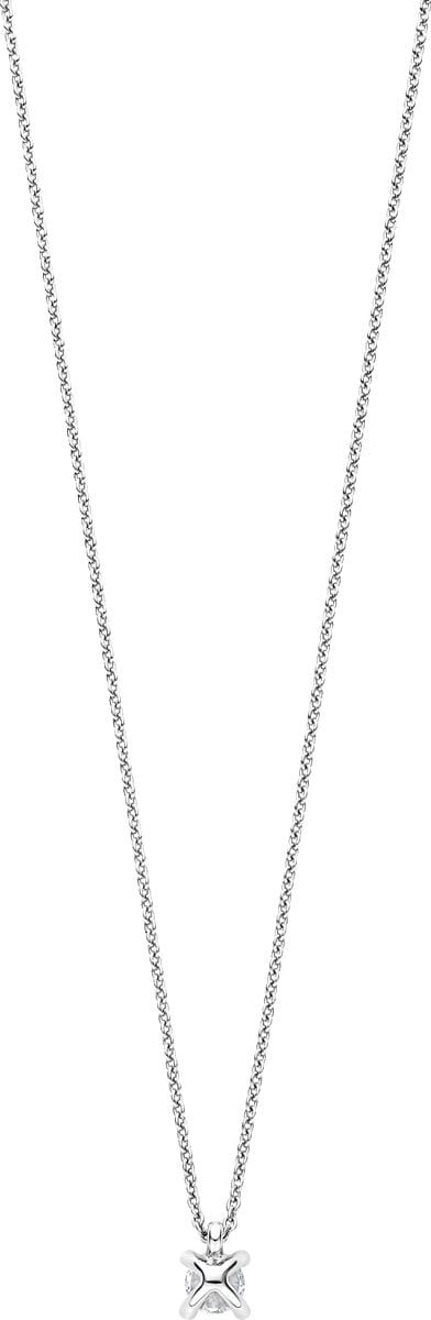 TI SENTO Dames Ketting - 925 zilver - Zirconia wit - Maat 42 - 34087ZI
