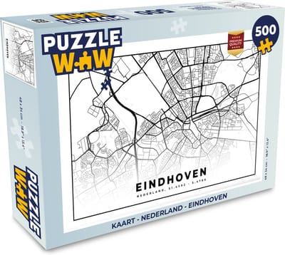 Puzzel Kaart - Nederland - Eindhoven - Legpuzzel - Puzzel 500 stukjes