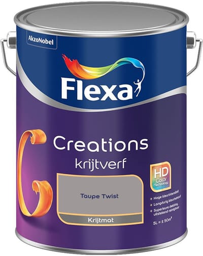 Flexa - Creations Muurverf Krijt - Taupe Twist - Mengverf - 5 L