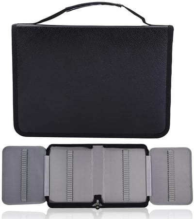 Allecto - Penetui met grote capaciteit - Tekening Pencil Organizer - Zwart - Draagbare Etui met 150 Compartimenten - Perfect voor Studenten - Kunst...