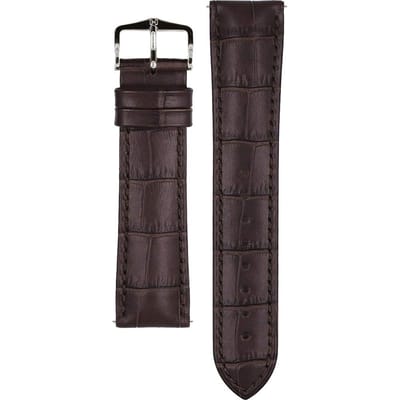 Hirsch Horlogeband -  Duke Donkerbruin - Leer - 22mm