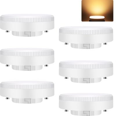 NETTLIFE 6x GX53 LED Lamp –74x25mm Ultra Flats – Warmwit 3000K – 5W Vervangt 50W Halogeen – 230V – Flikkervrij