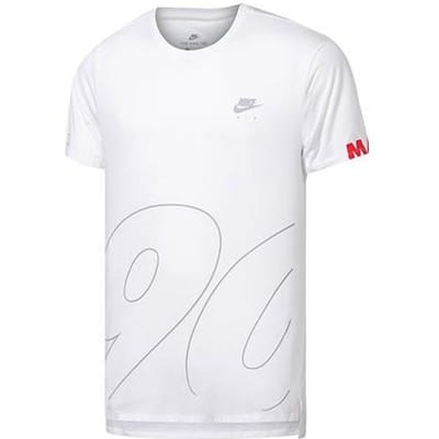 Nike Air Max 90 T-shirt met printlogo, ronde hals, katoen, korte mouwen, heren tops, wit 913163-100 XXL white