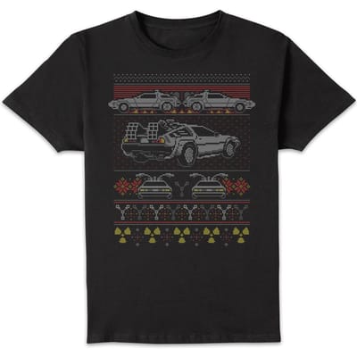 Back To The Future Back In Time For Christmas Kerst T-Shirt - Zwart - S