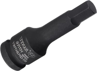 Impactbestendige hex bit moer, 7/16" 1/2" vierkante aandrijving, 78 mm lengte, CR-MO materiaal, pin gat, SAE hex moer voor elektrische voertuigen, motor reparatie en gereedschap