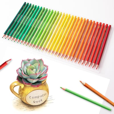 48 72 120 150 180 Crayons Aquarelle Set Pré-taillés Crayons de Couleur Hydrosolubles Matériel d'Art pour Étudiants Adultes