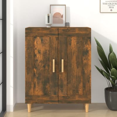 vidaXL - Dressoir - 69,5x34x90 - cm - bewerkt - hout - gerookt - eikenkleurig