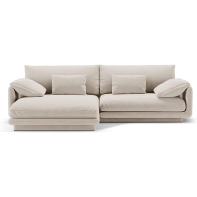 4-zits hoekbank Torino links velvet | Micadoni