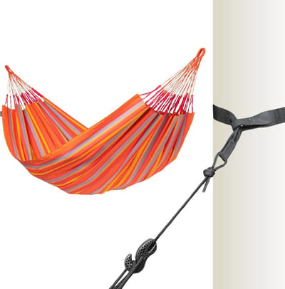 Klassieke dubbele hangmat - Handgemaakt in Colombia - 160 cm breed voor optimaal comfort en relaxen binnen en buiten