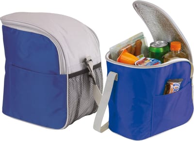 Kleine koeltas/Lunch tas model Glaciaal - 2x - 23 x 16 x 26 cm - 1 vaks - blauw/grijs - 9 Liter