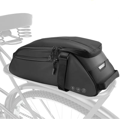 Fietstas voor Bagagedrager - Zwart - 8 Liter - Waterdichte Multifunctionele Fietstas met Reflecterende Elementen - Voor Fietsers