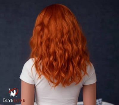 Sekspop Masturbator Pruik Licht Rood voor Love Doll Sexpop