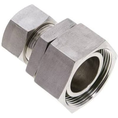 22L & 35L RVS Rechte Snijringkoppeling Draaidoorvoer 160bar FKM O-ring en Afdichtconus ISO 8434-1
