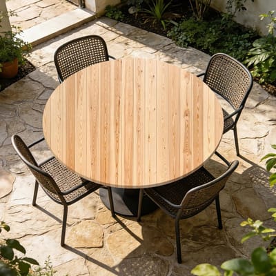 Ronde Tafelkleed van 120 cm, Wasbaar met Elastische Band, Ideaal voor Tuin, Buiten en Keukengebruik