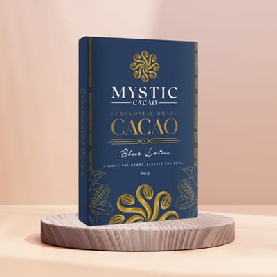 Ceremoniële Cacao Pasta Blue Lotus (Mystic Cacao) 200g - Ceremony / Ceremonial Grade