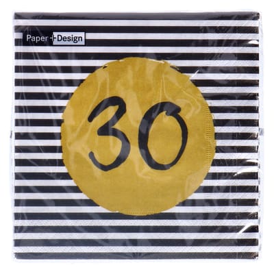 Servetten - 30e Verjaardag 33x33 cm