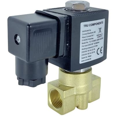 TRU COMPONENTS Direct bedienbaar ventiel TC-14211688 TC-YCSM31-3/8G-AC230 230 V/AC G 3/8 Nominale breedte 10 mm 1 stuk(s)