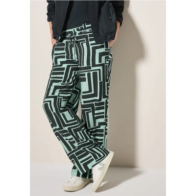 Gedessineerde broek met structuur