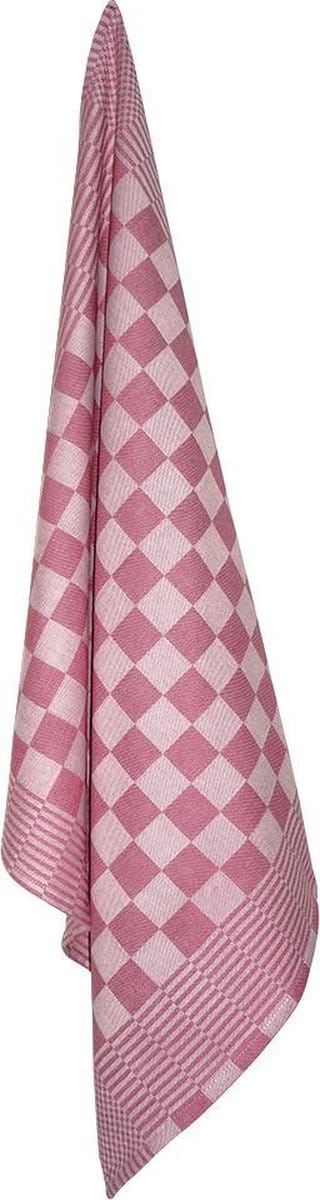 Treb Horecalinnen Theedoeken 6 Stuks Rood en Wit Geblokt 65x65cm - Treb WS