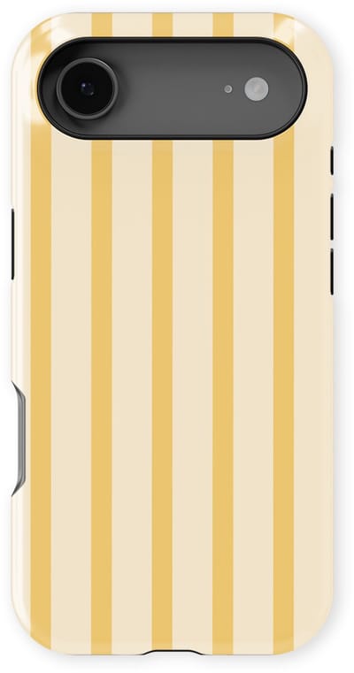 DripCase Gestreept Hoesje geschikt voor iPhone 17 Air | Backcover met Mag | Stripes Motief | Trendy Case geschikt voor iPhone 17 Air met Strepen Vanilla Drop