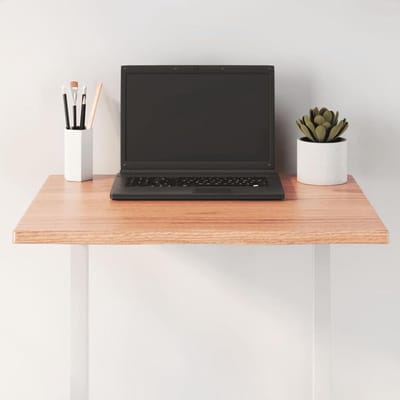 Eiken tafelblad - Massief hout - Tafel vormgeving - Natuurlijke boomrand - 60x60x2 cm - Lichtbruin