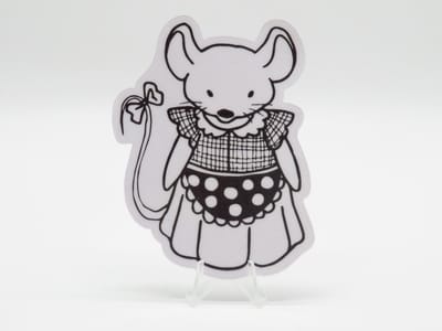 Huis Muis Sticker - Dieren in het Dagelijks Leven | Vera's Arts & Dice | Schattige Stickers - Handgemaakte Stickers - Journaling - Bullet Journal - Scrapbooking - Leuke Stickers - Laptop Sticker - Telefoon Sticker