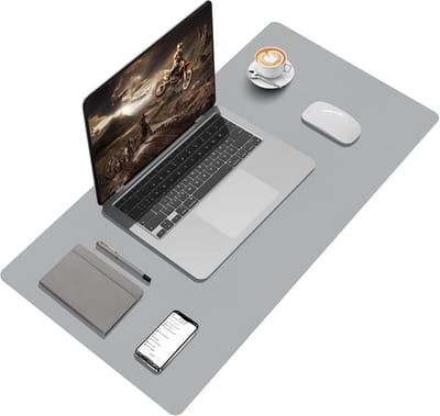 Groot Bureau Accessoire Grijs Paars 80x40 cm - Bureauonderlegger voor Extra Werkruimte