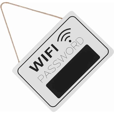 Wachtwoord Display Bewegwijzering Wandhanger Koffiebar Boekwinkel Retro Hangbord wit