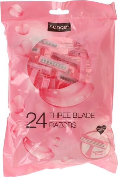 Sence Wegwerpmesjes Three Blades Vrouwen - 6 x 24 stuks - Voordeelverpakking