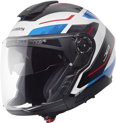 Schuberth J2 Sigma Wit Blauw Rood Jethelm - Helm