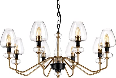 Landelijke Hanglamp - Steady Lighting - Metaal - Landelijk - E27 - L: 86.4cm - Voor Binnen - Woonkamer - Eetkamer - Zilver