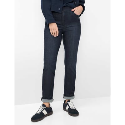 Raphaela by Brax Dames Broek  Style PAMINA FUN DARK BLUE SLIGHTLY USED, denim donkerblauw, maat 40