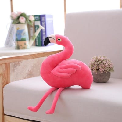 Realistische Flamingo Pluche Speelgoed Zacht Pluche Knuffeldier Flamingo Kussen Kawaii Peluche Kamer Decoratie Kinder Verjaardagscadeau 24CM roze