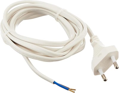 Europese stroomkabel 2 meter - Wit