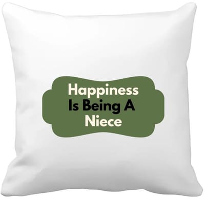 Akyol - happiness is being a niece Kussen hoes - Nicht - de liefste nicht - verjaardag - cadeautje voor nicht - nicht artikelen - kado - geschenk - 40 bij 40 cm
