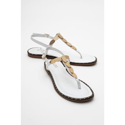 Marea Leer Plat Sandaal (Women)