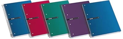 Notitieboeken A4+ met Spiraalbinding en Extra Harde Omslag - Verpakking van 5