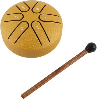 Handpan Trommel 6 Tonen Koolstofstaal Tongue Drum Inclusief Drumstok - Ideaal voor Beginners