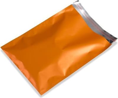 Cadeauzakjes plastic, 15x23,5+3cm ORANJE (50 stuks)