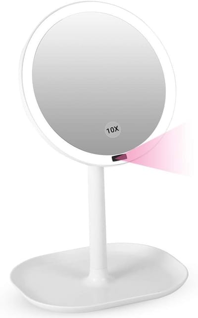 Cosmetische Spiegel - Vergrotende Make-up Spiegel - Gedetailleerde Make-up - Automatische LED Verlichting - 360 Graden Draaibaar - Zwart