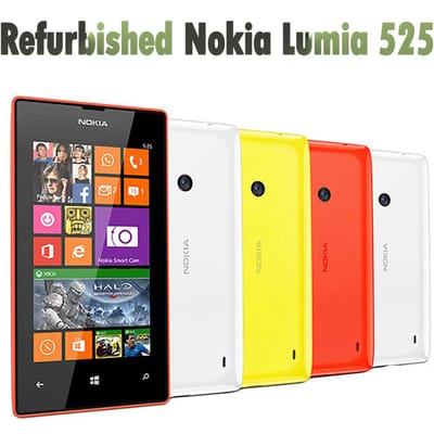 Gereviseerde Nokia Originele Nokia Lumia 525 Windows Mobiele Telefoon Met 1 SIM 1 battery 1 charger oranje