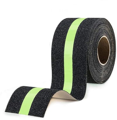 Dailygoods- Antislipband zelfklevend - Veiligheidsband voor trappen/ladders - Antisliptape voor gladde vloeren - Lichtgevende folie - 5 cm x 10 m - Extra sterke hechting - Veiligheidstape